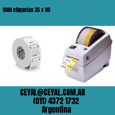 1000 etiquetas 35 x 80