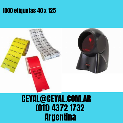 1000 etiquetas 40 x 125