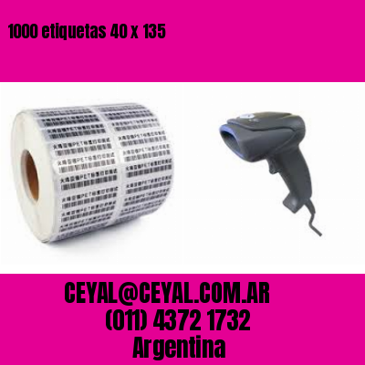 1000 etiquetas 40 x 135