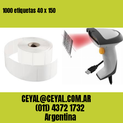 1000 etiquetas 40 x 150
