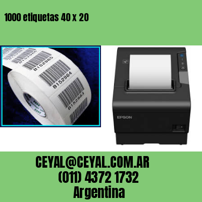 1000 etiquetas 40 x 20