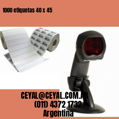 1000 etiquetas 40 x 45