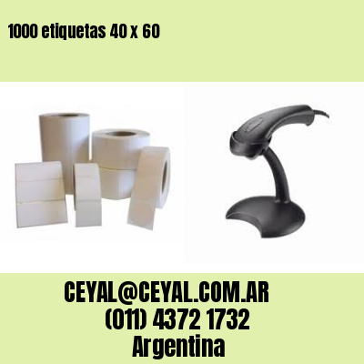 1000 etiquetas 40 x 60
