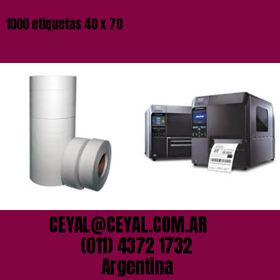 1000 etiquetas 40 x 70