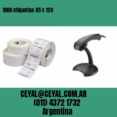 1000 etiquetas 45 x 120