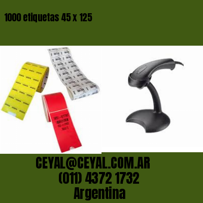 1000 etiquetas 45 x 125