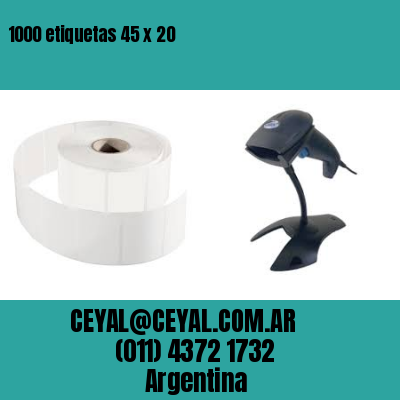 1000 etiquetas 45 x 20