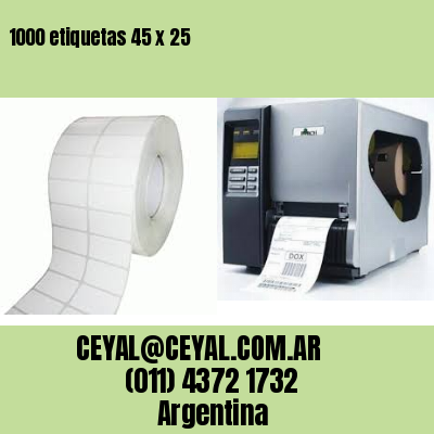 1000 etiquetas 45 x 25