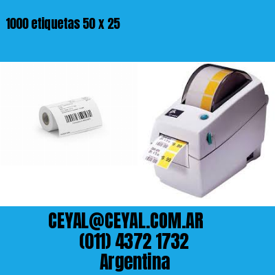 1000 etiquetas 50 x 25