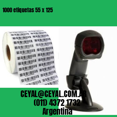 1000 etiquetas 55 x 125
