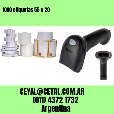 1000 etiquetas 55 x 20