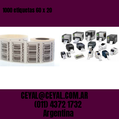 1000 etiquetas 60 x 20