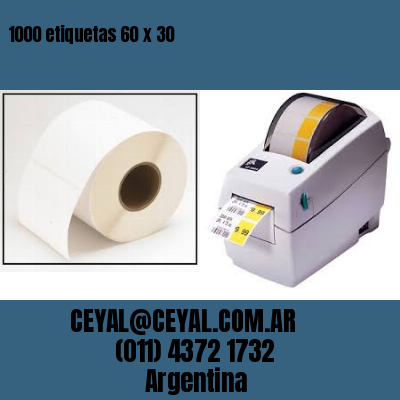 1000 etiquetas 60 x 30