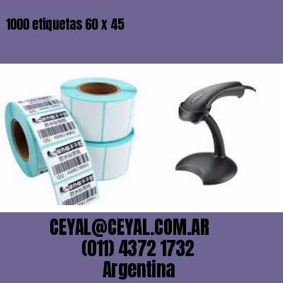 1000 etiquetas 60 x 45