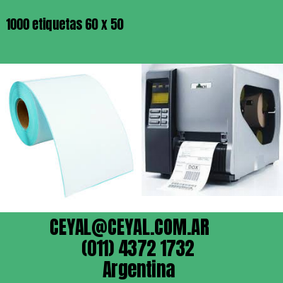 1000 etiquetas 60 x 50