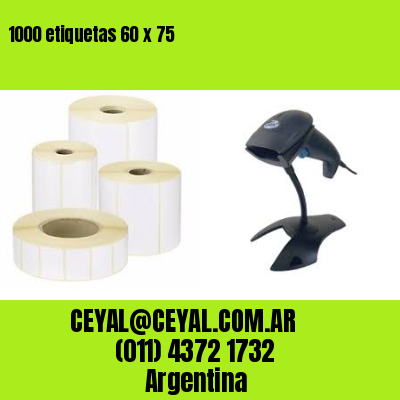 1000 etiquetas 60 x 75