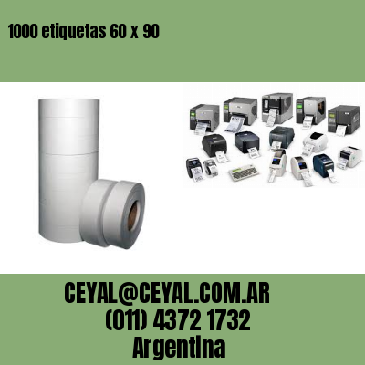 1000 etiquetas 60 x 90