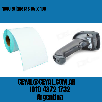 1000 etiquetas 65 x 100