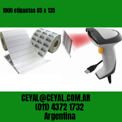 1000 etiquetas 65 x 135