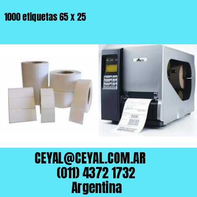 1000 etiquetas 65 x 25