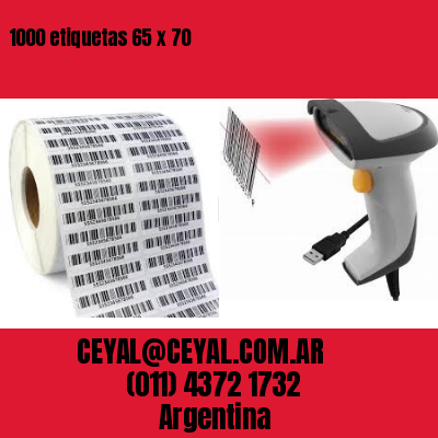 1000 etiquetas 65 x 70