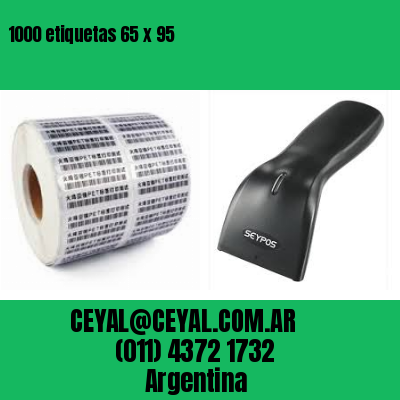 1000 etiquetas 65 x 95