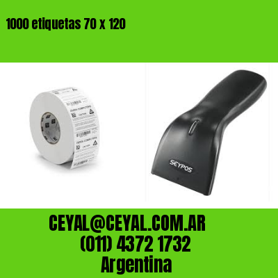 1000 etiquetas 70 x 120