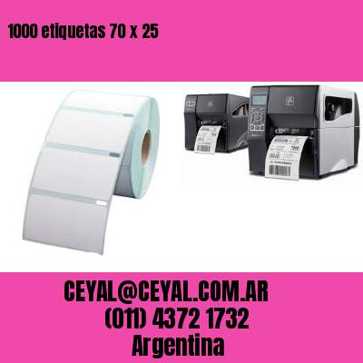 1000 etiquetas 70 x 25