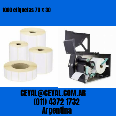 1000 etiquetas 70 x 30