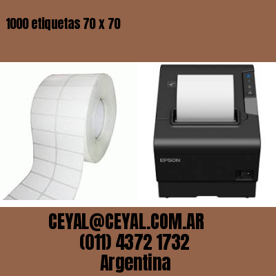 1000 etiquetas 70 x 70
