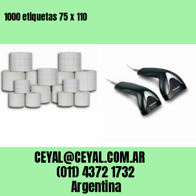 1000 etiquetas 75 x 110