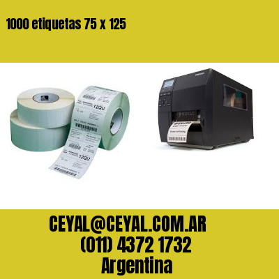 1000 etiquetas 75 x 125
