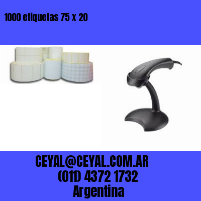 1000 etiquetas 75 x 20