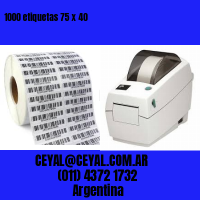 1000 etiquetas 75 x 40
