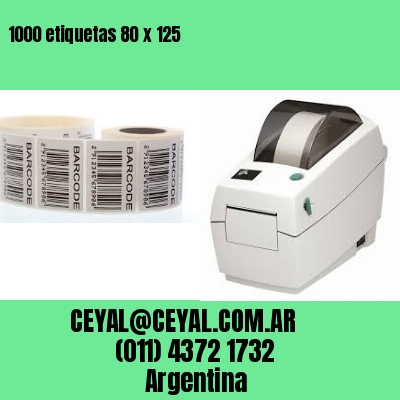 1000 etiquetas 80 x 125