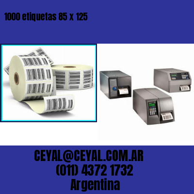 1000 etiquetas 85 x 125