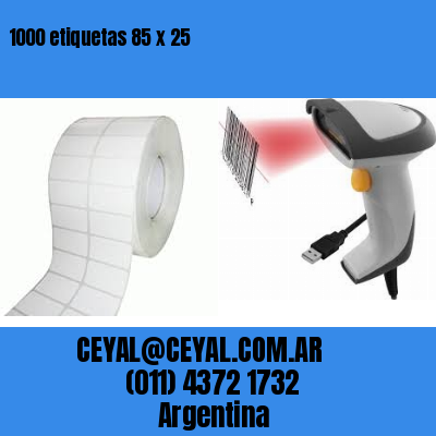 1000 etiquetas 85 x 25