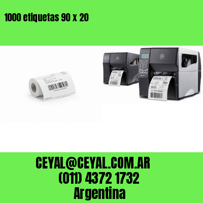 1000 etiquetas 90 x 20