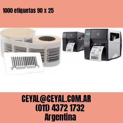 1000 etiquetas 90 x 25