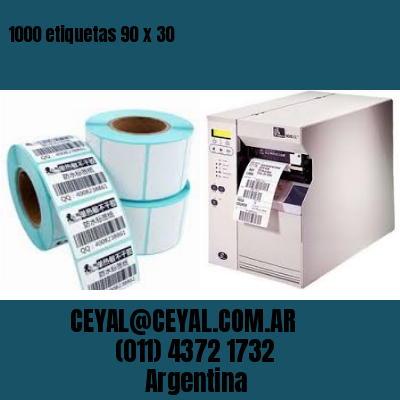 1000 etiquetas 90 x 30