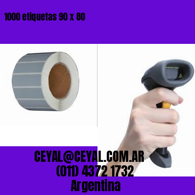 1000 etiquetas 90 x 80