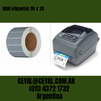 1000 etiquetas 95 x 20