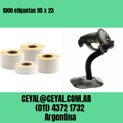 1000 etiquetas 95 x 25