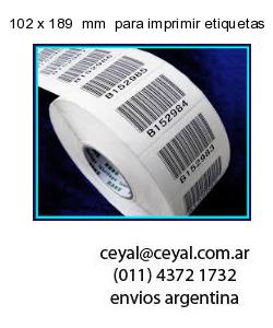 102 x 189  mm  para imprimir etiquetas