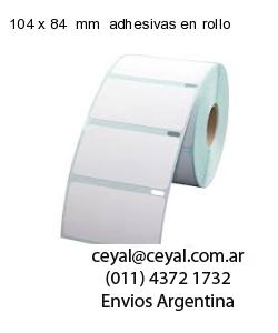 104 x 84  mm  adhesivas en rollo