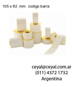 105 x 82  mm  codigo barra
