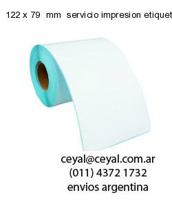 122 x 79  mm  servicio impresion etiquetas