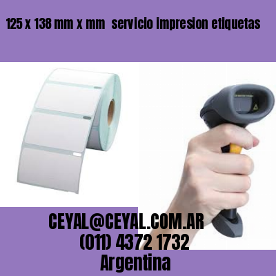 125 x 138 mm x mm  servicio impresion etiquetas