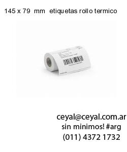 145 x 79  mm  etiquetas rollo termico