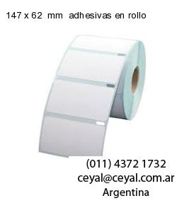 147 x 62  mm  adhesivas en rollo